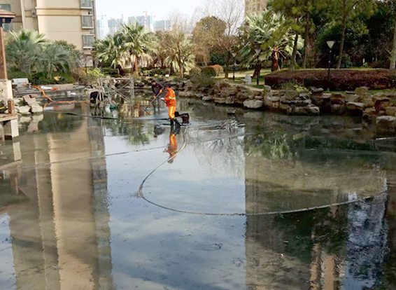 惠民景观池淤泥清理